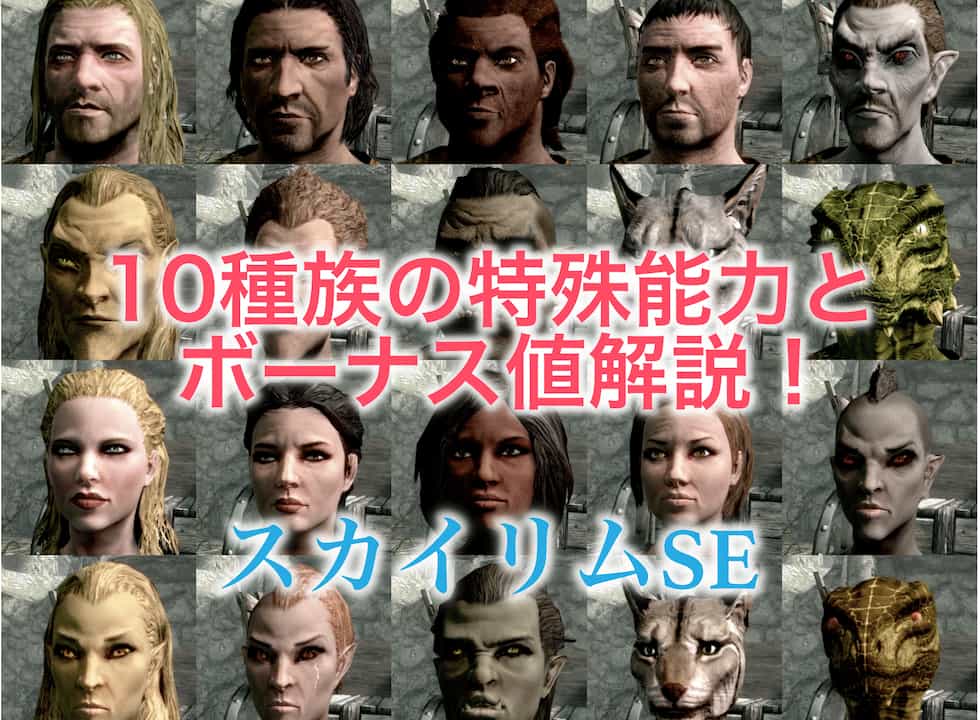 Ps4版スカイリムse キャラクターの種族はどれがオススメ 能力値 スキル ウマロのゲームブログ